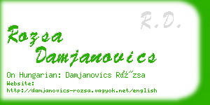 rozsa damjanovics business card